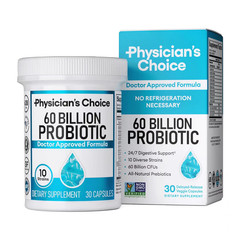 Physician’s CHOICE Probiotics 60 Billion CFU – 10 Strains + Organic Prebiotics