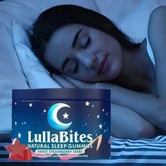 LullaBites Strawberry Stars Sleep Gummies Melatonin Free 60ct Made in USA