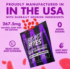 Valerian Infused Sleep and Nighttime Recovery Gummies – Beast Bites