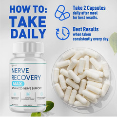 (3 Pack) Nerve Recovery Max Nootropic Formula All Natural Supplement 180 Capsule