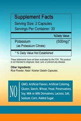 Potassium Citrate 500mg Capsules serving- USA Deal