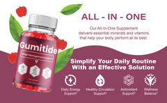 (3 Pack) Gumitide Weight Management Gummies, Gumitide Supplement (180 Gummies)