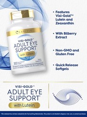 Adult Eye Support | 300 Capsules | Non-GMO & Gluten Free Supplement | by Carlyle