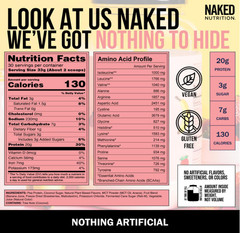 NAKED Shake Vegan Protein Powder, Strawberry Banana, 30 Servings