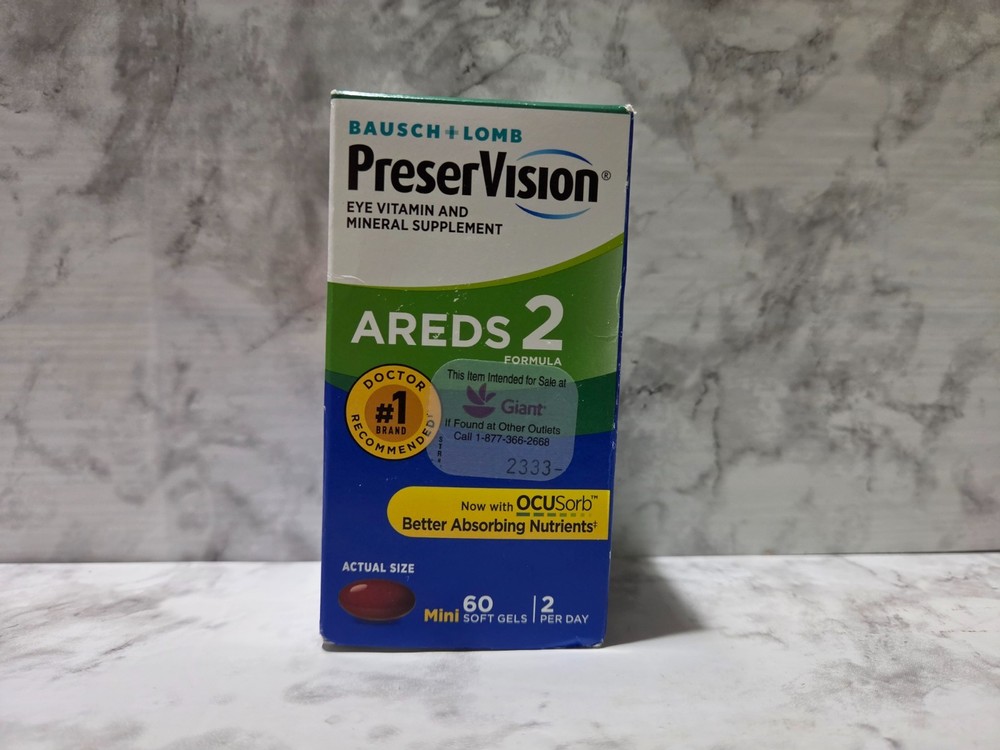 Bausch + Lomb PreserVision Areds 2 Eye Vitamin 60 Mini Soft Gels 5/2026