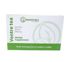 REDNATURA VENTRE TEA Herbal Supplement Net Wt. 30 Tea bags (0.7oz/2g each)