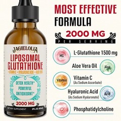 LIPOSOMAL GLUTATHIONE LIQUID 2000mg Anti Aging Antioxidant Detoxifier Jagielolia