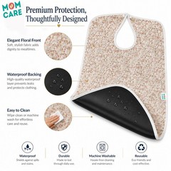 MOM CARE Waterproof Adult Bibs for Elderly | Reusable, Large, Adjustable