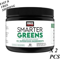 NEW Force Factor Smarter Greens Daily Wellness Powder, Superfood Powder