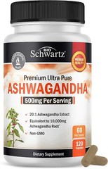 Ashwagandha Supplements Extra Strength Ashwagandha Capsules with 500mg, 120 ct