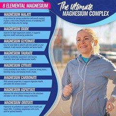 Toplux Nutrition Magnesium Complex 1000mg Supports 8Elemental Magnesium new