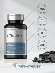 L-Theanine Supplement | 400mg | 120 Powder Capsules | Non-GMO & Gluten Free