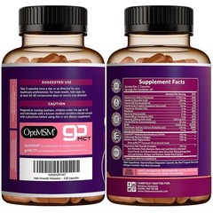 Hair Growth Vitamins for Women | Biotin 10000mcg Collagen Patented OptiMSM® g…