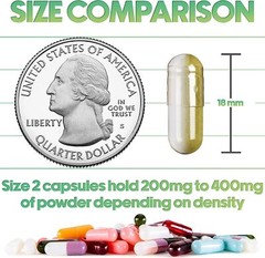 Size 2 Empty Vegan Capsules, 100 Count, Clear – DIY Veggie Pill Filling