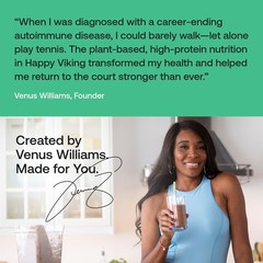 Happy Viking PlantBased Protein Powder +100 Superfoods Strawberry Meal Replac…