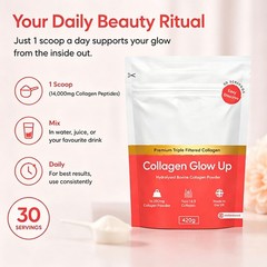 NEW Collagen Glow Up Powder New & Improved 14000mg 420g 30 Serving