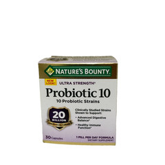 Natures Bounty Probiotic 10 Ultra Strength 30 Capsules EXPIRED 05/2026