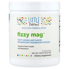 2 X Little DaVinci, Fizzy Mag�, Effervescent Magnesium Powder, Lemon Lime, 18.2