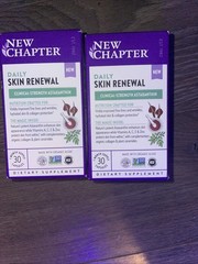 New Chapter Lot Of 2 Daily Skin Renewal Clinical Strength 60 Capsules 08/27