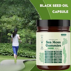 16 in 1 Organic Sea Moss Gummy | Irishmoss Extract 6000Mg | Green Apple Flavor