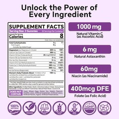 Magnesium Citrate Gummies 420mg for Adult – Dual Layer – w/10 Billion CFU – 5…