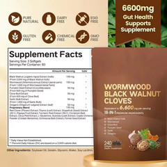 Wormwood, black walnut and cloves soft gel capsules – herbal immune support sup
