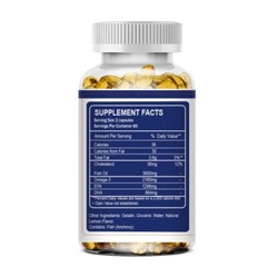 Omega 3 Fish Oil Capsules 3x Strength 2500mg EPA & DHA, Highest Potency 360PCS