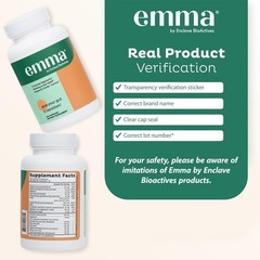 3 Pack Emma Gut Health Supplement 180 Capsules for Bloating Relief & Leaky Gut-+