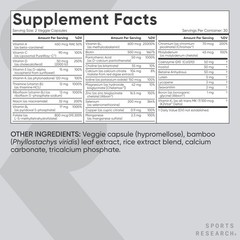 Multivitamin Advanced Formula 23 Essential Vitamins, Minerals CoQ10 Iodine 60 Ct