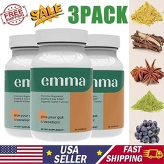 3 Pack Emma Gut Health Supplement 180 Capsules for Bloating Relief & Leaky Gut++