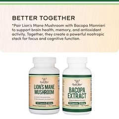 Organic Lions Mane Mushroom Capsules 120 Count, for Focus Support and Immune …