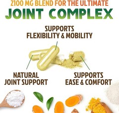 Glucosamine Chondroitin Turmeric MSM Triple Strength Joint Support 2100mg