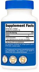 Nutricost Astaxanthin 12mg, 30 Softgel Capsules – Gluten Free and Non-GMO
