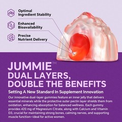 Magnesium Citrate Gummies 420mg for Adult – Dual Layer – w/10 Billion CFU – 5…