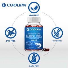 Antarctic Krill Oil 3000mg -with Omega-3 EPA, DHA, Astaxanthin and Phospholipids