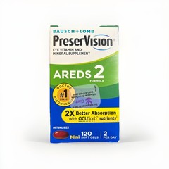 Bausch + Lomb PreserVision AREDS 2 Vitamin & Mineral Soft Gels, 120ct, Exp 05/26