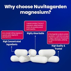 2 Pack 5-in-1 Magnesium Complex Supplement & Vitamin B-6 for Sleep Muscle Heart