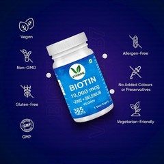 VITA.RUHE Biotin Zinc Selenium 365 Tablets Vegan