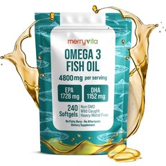Omega 3 Fish Oil 4800 mg – EPA 1728 mg | DHA 1152 mg from Wild-Caught Anchovies