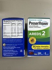 PreserVision Areds 2 Eye Vitamin and Mineral – 120 Softgels Free Shipping !