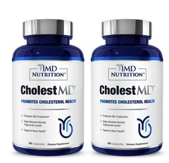 2 Pk 1MD CholestMD Promotes Cholesterol Health New Sealed 60 Capsules