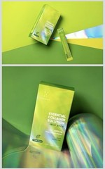 2 Pack Essential Collagen Solution Jelly Stick, Green Grape, 10 Sticks, 0.7 oz