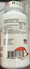 Hallusa Natural Hallosmine Xtra 850mg Diosmin Hesperidin Horse Chesnut, 60 Count