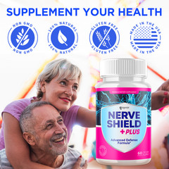 (2 Pack) Nerve Shield Nootropic All Natural NerveShield Supplement 120 Capsules