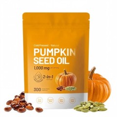 Pumpkin Seed Oil 1000mg w/ Saw Palmetto 300 Softgels Hair Prostate
