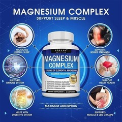 Toplux Nutrition Magnesium Complex 1000mg Supports 8Elemental Magnesium new