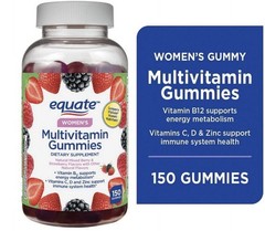 Equate Women’s Multivitamin Gummies for General Health Mixed Berry 150 Count..
