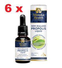 6 x Manuka Health BIO30™ New Zealand Propolis Liquid (25ml) / 0.8oz Alcohol free