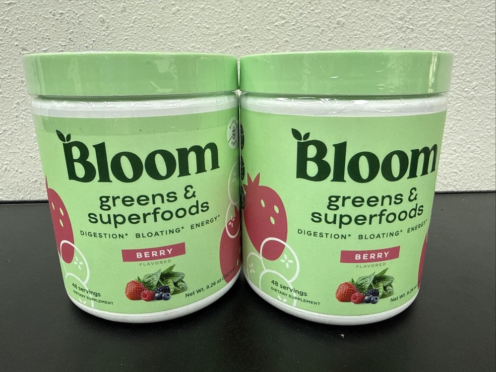 Bundle Of 2 Bloom Nutrition Greens & Superfoods Berry Expired 10/25