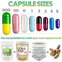 Size 0 Pink Empty Vegan Capsules Vegetarian Veggie Kosher Veg Caps Pills DIY
